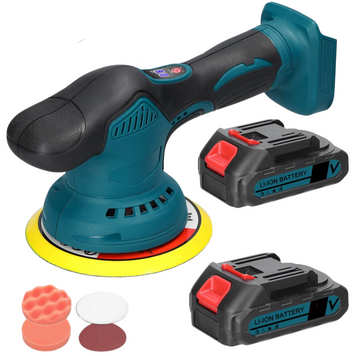 Аккумуляторная полировальная машинка 21V Waxing Polisher D6000 с насадками, шлифмашина 7865 фото