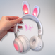 Навушники з вушками кролика Rabbit Ear KE-01 з  LED підсвічуванням, Білі  Rabbit Ear KE-01W фото 2