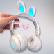 Навушники з вушками кролика Rabbit Ear KE-01 з  LED підсвічуванням, Білі  Rabbit Ear KE-01W фото 9