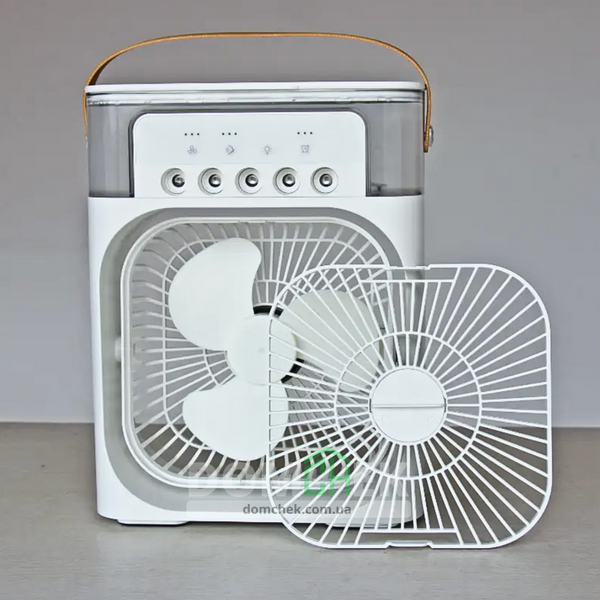 Настільний вентилятор з зволожувачем повітря Air Cooler Fan з підсвіткою Білий 279 фото