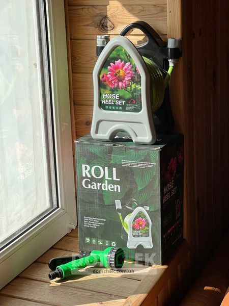 Якісний шланг з котушкою 10 м ROLL GARDEN пістолет-розпилювач 7 режимів 6561 фото