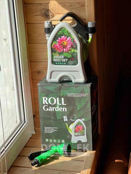 Якісний шланг з котушкою 10 м ROLL GARDEN пістолет-розпилювач 7 режимів 6561 фото