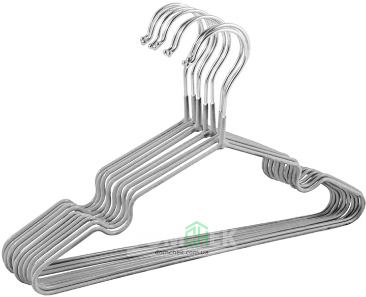 Набір металевих вішалок 10шт, із Силиконовим покриттям, Сріблясті TP-113 SH фото