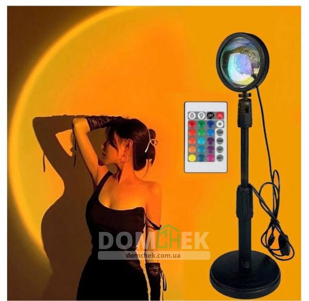 Проекционная лампа заката солнца  Sunset lamp RGB, разноцветная 760 фото