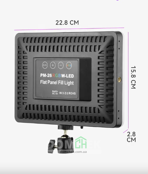 Профессиональный комплект кольцевая лампа 36см RL14 и видео свет RGB PM-26 RL14VSRGB фото