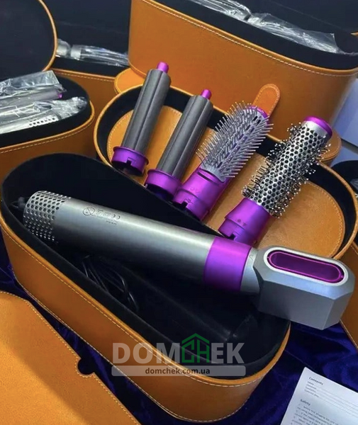 Стайлер для волос 5в1 в стильной коробке HAIR BRUSH, фен-щетка, браш 91230 фото