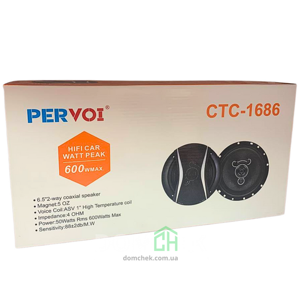 Акустика для автомобиля 16.5 см PERVOI CTC-1686 Черные  CTC-1686 фото