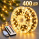 Гірлянда Роса 40 м 400 LED, зелений кабель, тепле біле світло, USB з пультом керування 40400 фото 1