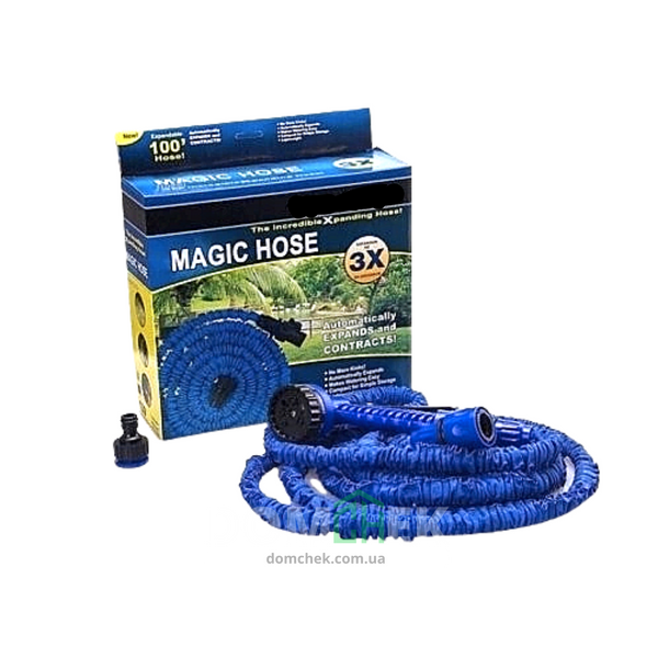 Шланг для поливу садовий, що розтягується Magic Hose 30 м, Синій TP-50 фото