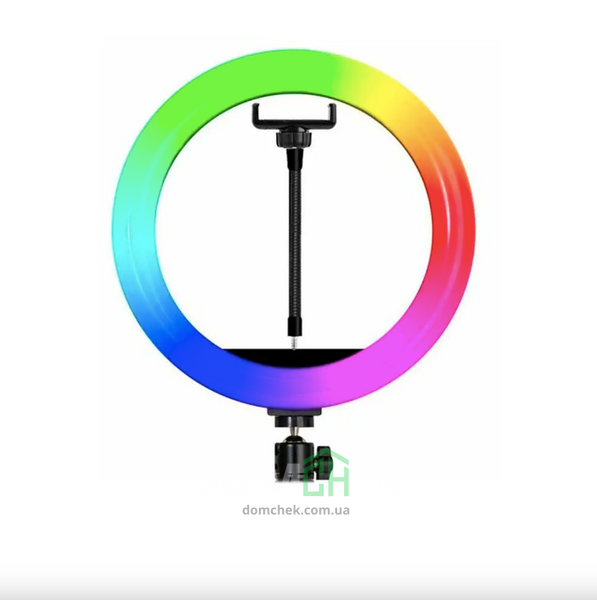 Кільцева лампа RGB Ring Light 26 см, в подарунок блютуз пульт rgb -26 SH фото