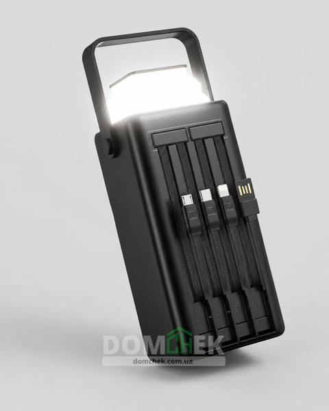 Повербанк 50000 mAh 22.5W PD20W з швидкою зарядкою та ліхтариком Чорний BJ65A фото