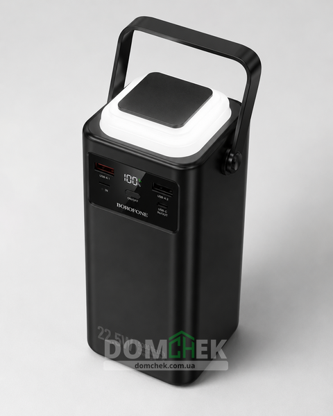Повербанк 50000 mAh 22.5W PD20W з швидкою зарядкою та ліхтариком Чорний BJ65A фото