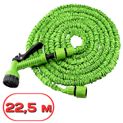 Шланг для полива растягивающийся садовый Magic Hose 22,5 м, Зеленый TP-54 фото