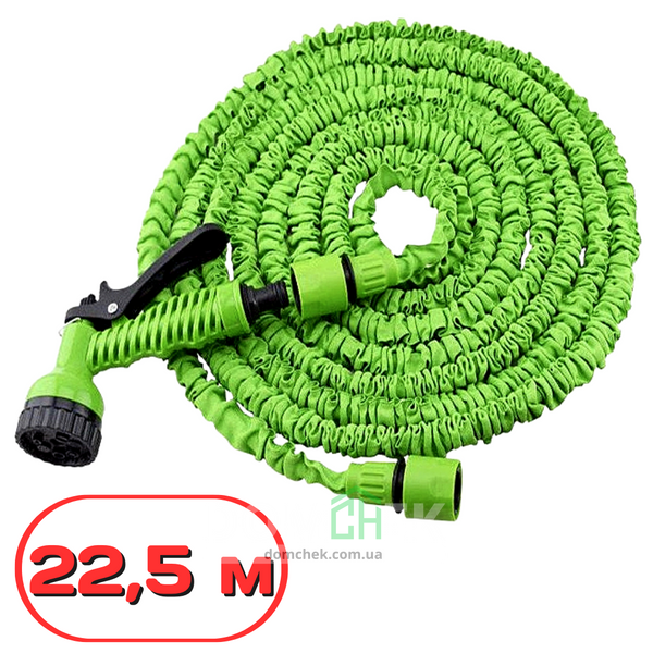 Шланг для полива растягивающийся садовый Magic Hose 22,5 м, Зеленый TP-54 фото