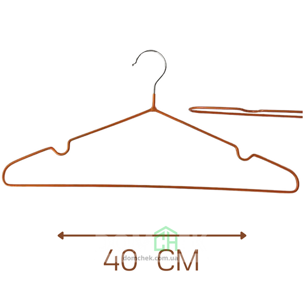 Тремпеля, вішалка для одягу з силіконовим покриттям, 30 шт Золотисті 1245-1 фото