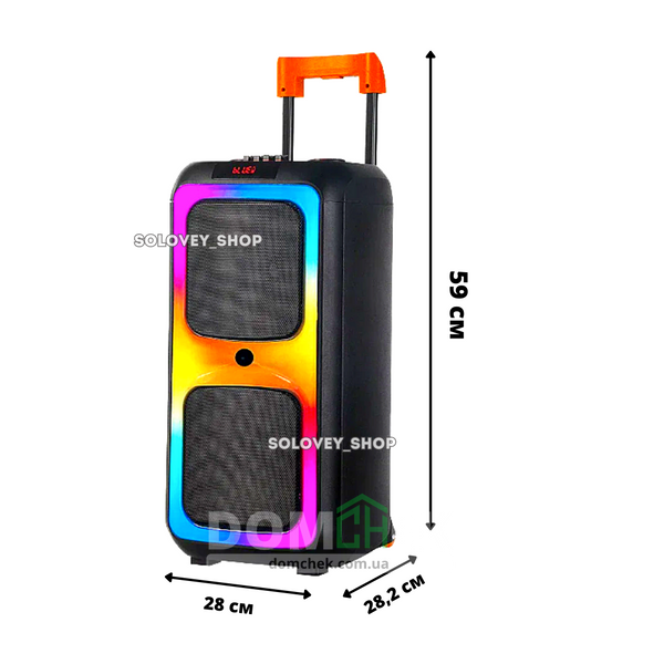 Колонка валіза з мікрофоном і пультом ,Bluetooth акустична система NDR-1097 фото