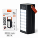 Зовнішній акумулятор Power Bank 80000 mAh 22.5W Tugii з ліхтариком Чорний Y108 фото 1