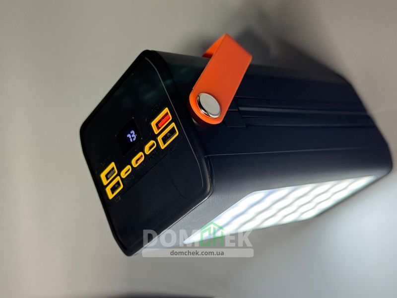 Зовнішній акумулятор Power Bank 80000 mAh 22.5W Tugii з ліхтариком Чорний Y108 фото