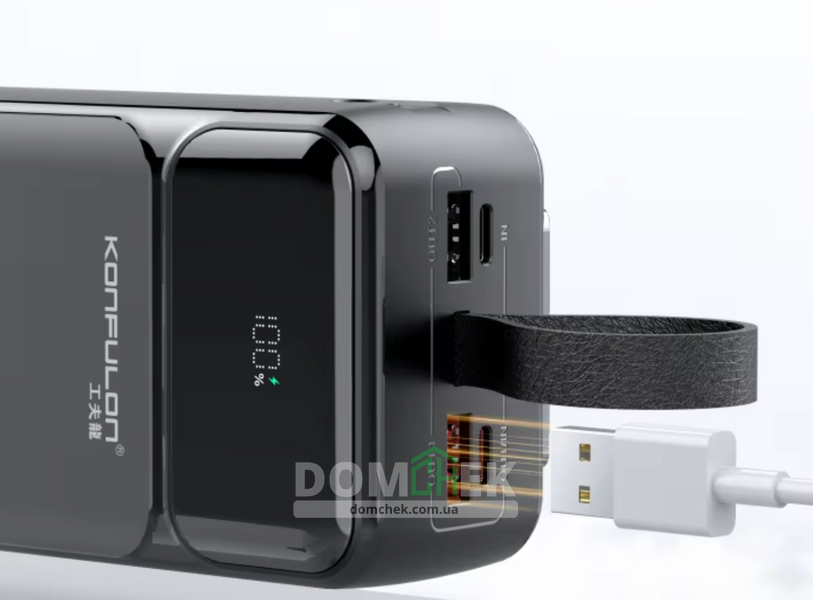 Повербанк 30000mAh 22.5W Power Bank KONFULON A55Q Чорний A55Q фото