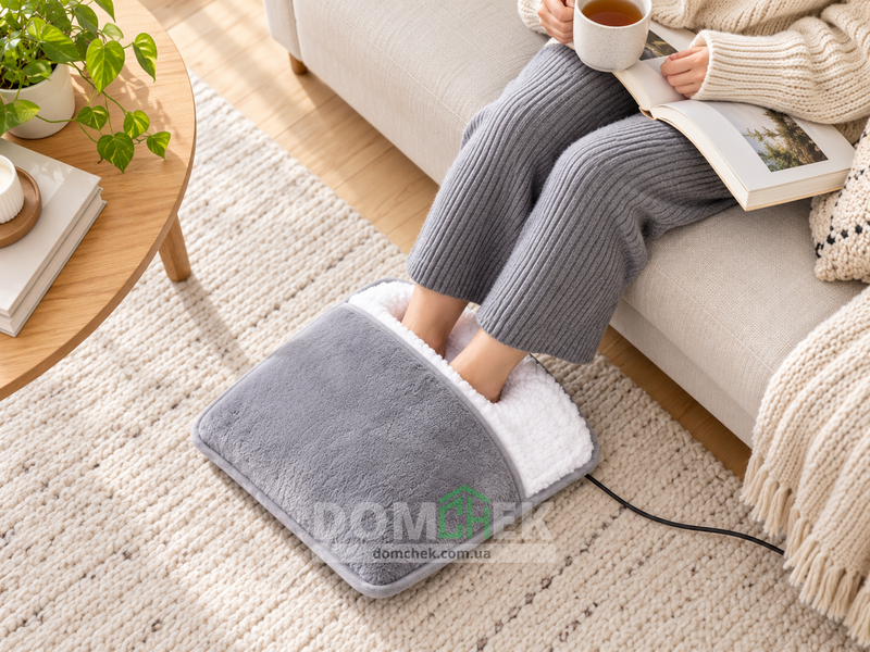 Грелка для ног USB 50-60&deg; электрическая грелка для согревания ног Серая 8951 фото